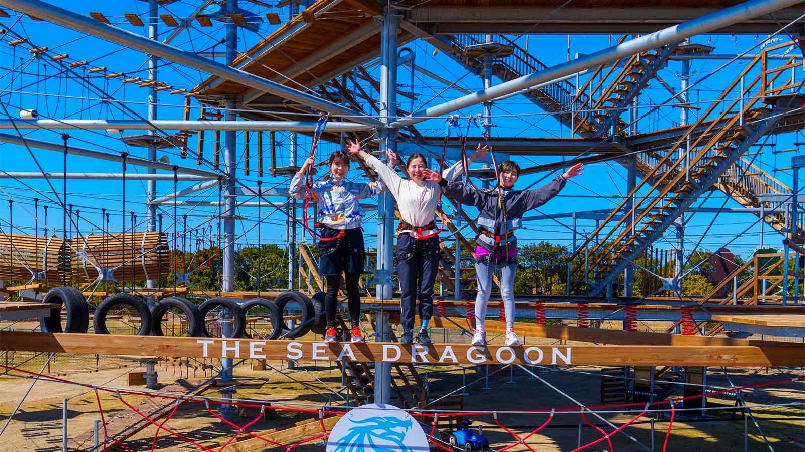 玄界灘を臨む「絶景」のアスレチックタワー《シー・ドラグーン》、オープン！