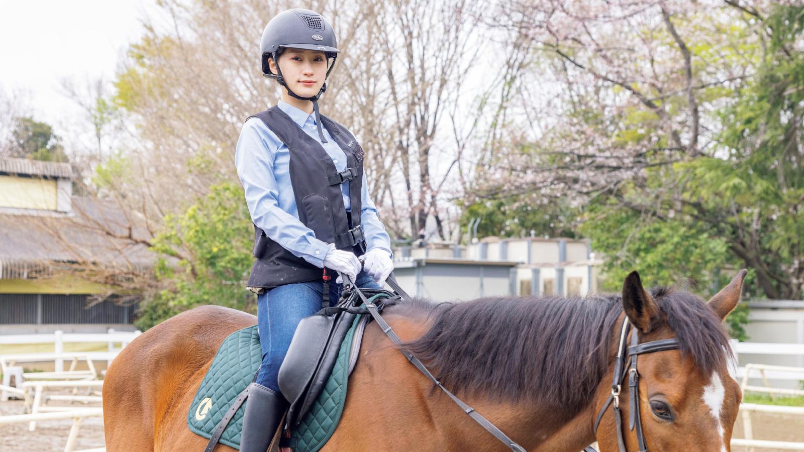 背すじが伸びる体験 乗馬 澄田綾乃さん