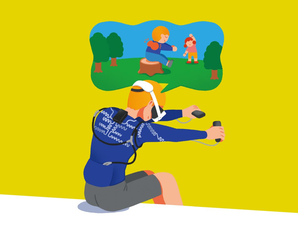 XRを使用したリハビリイラスト