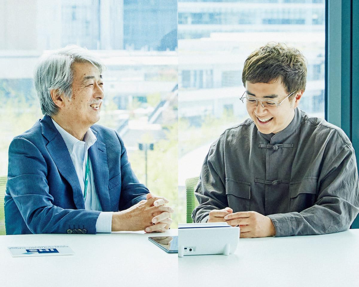 ヒャダインさんと渡辺恭良さんが話している様子
