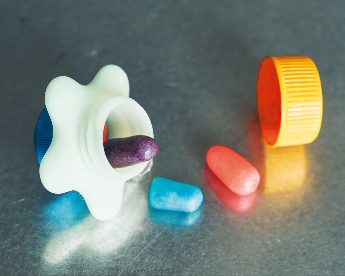 ピルケースのペットボトルキャップ