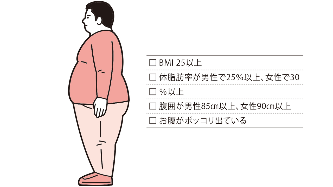  内臓脂肪型肥満（リンゴ型）の判断基準