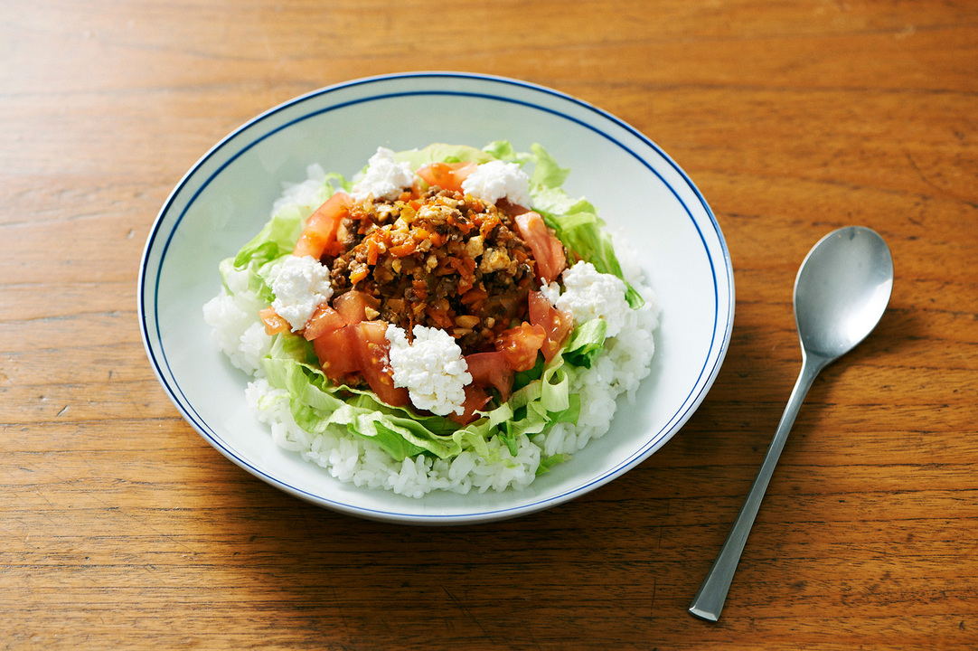 豆腐×ひき肉のタコライス