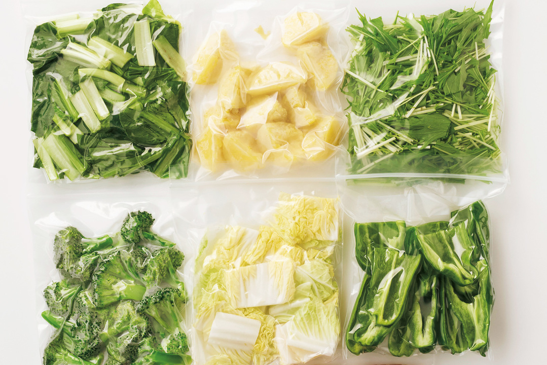 野菜は切って冷蔵か冷凍