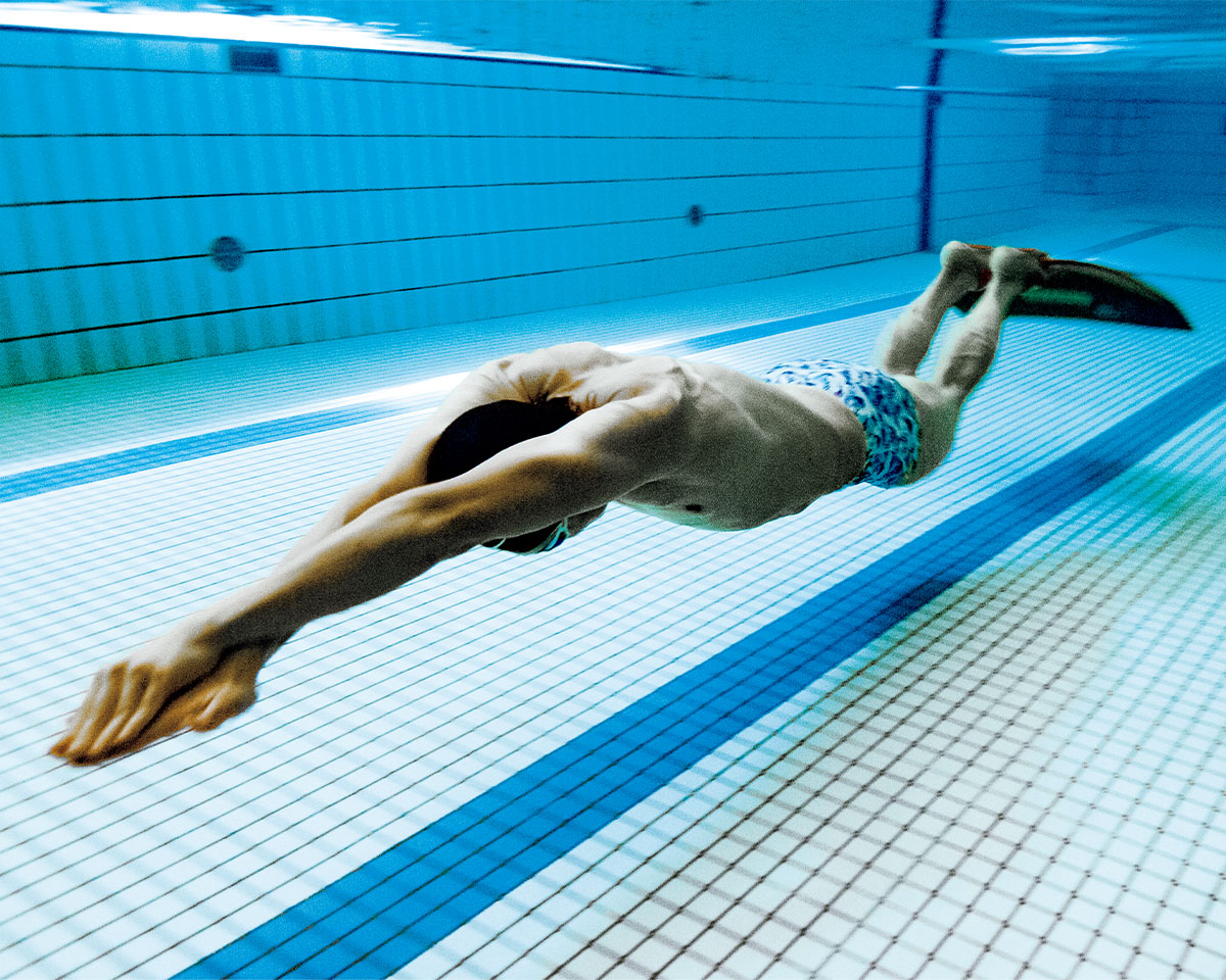 50mサーフィスの世界記録は抜きます」フィンスイミング・上野浩暉