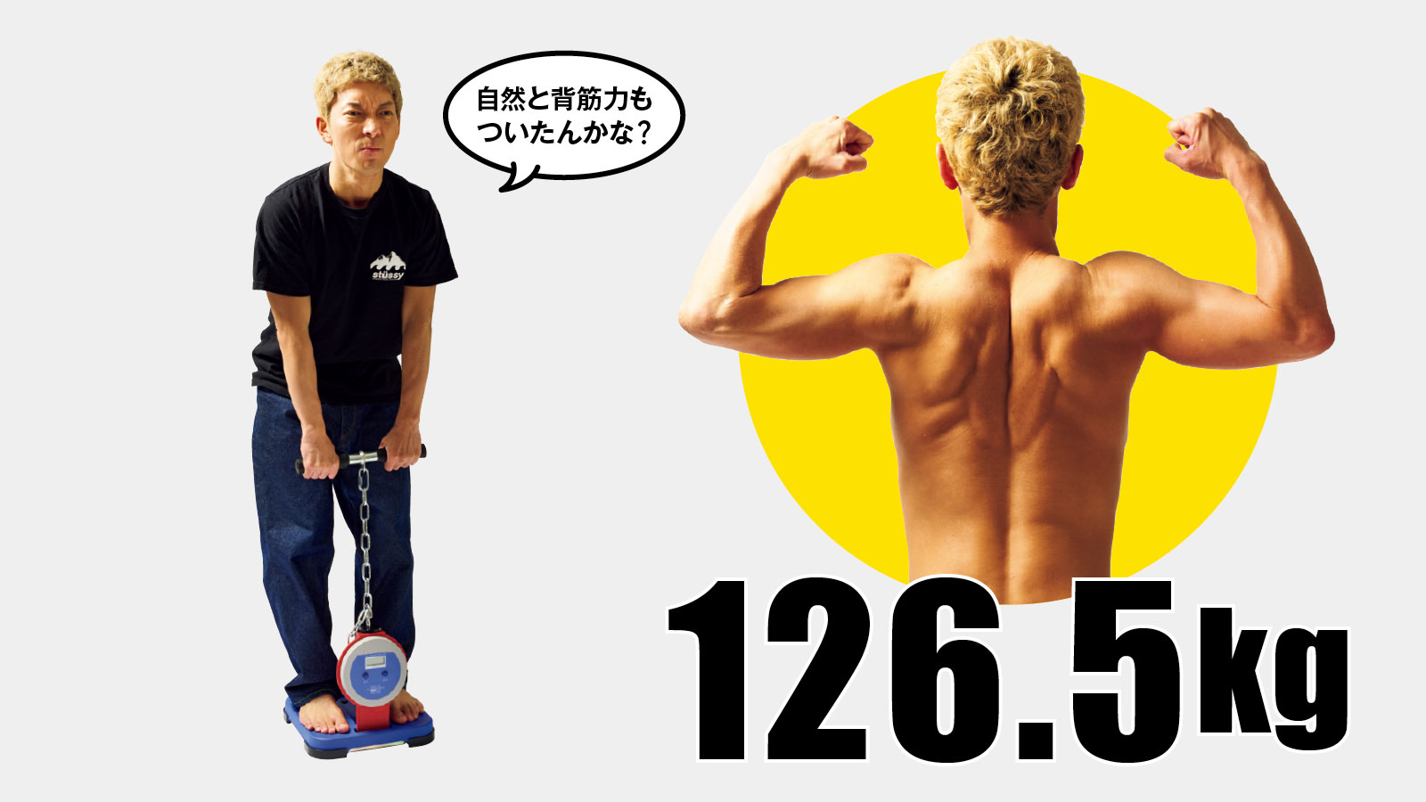 嶋佐和也（お笑い芸人／ニューヨーク） 結果126.5kg