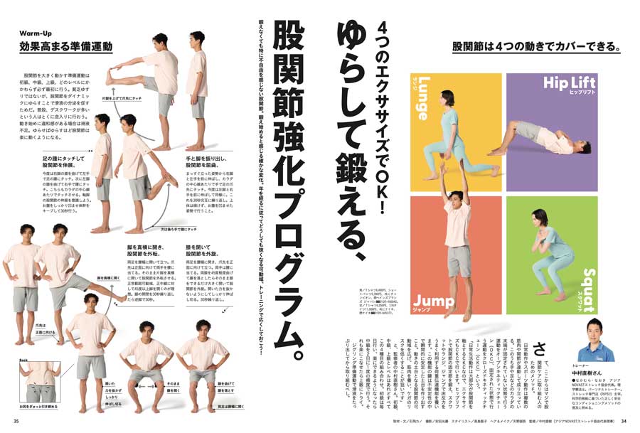 雑誌Tarzan／ターザン862号「ゆらせ股関節」特集の誌面