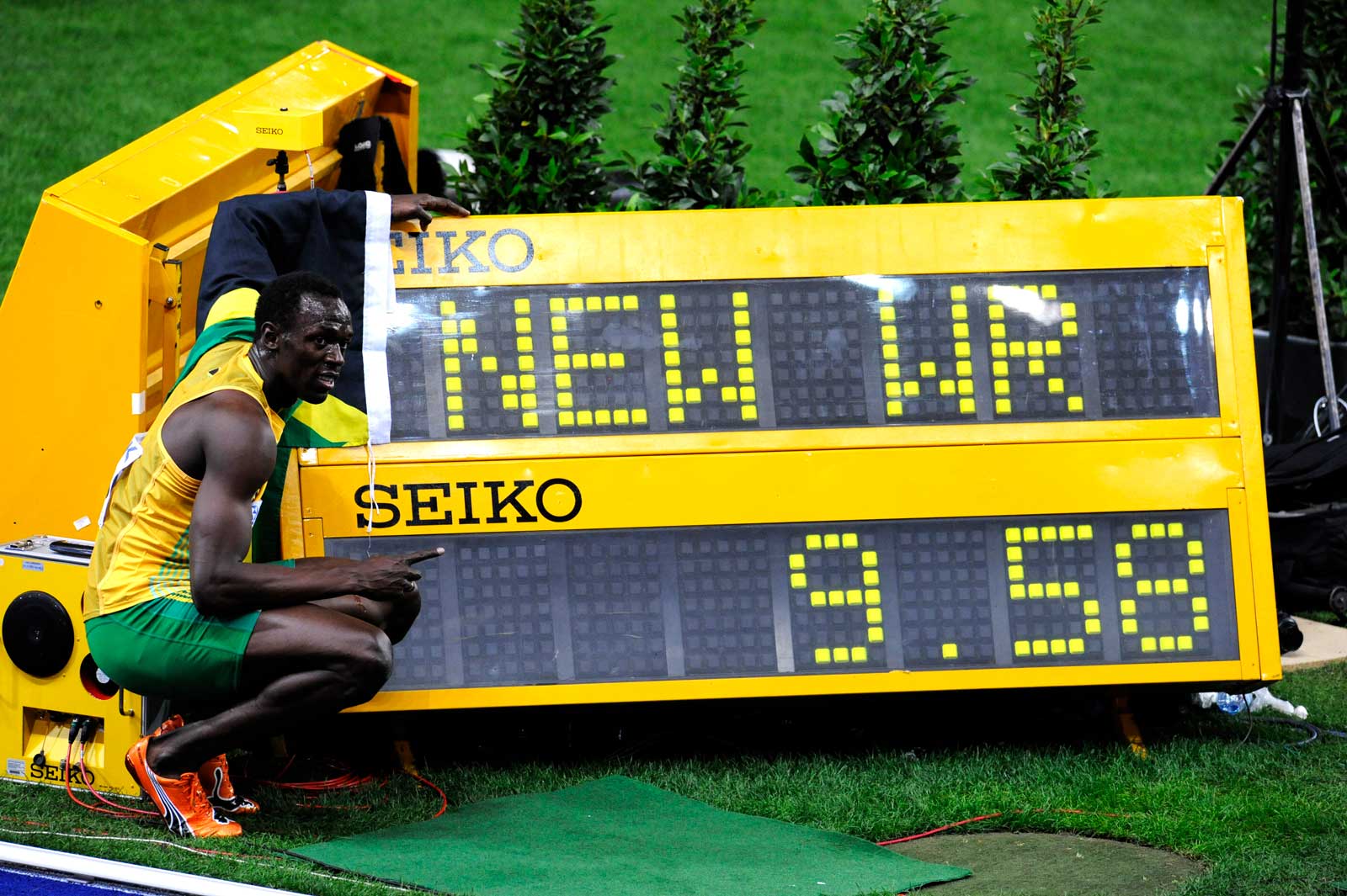 2009年8月16日　世界陸上ベルリン大会　男子100m決勝　ウサイン・ボルト（ジャマイカ）／未だ破られていないボルトが叩き出した9秒58という世界記録