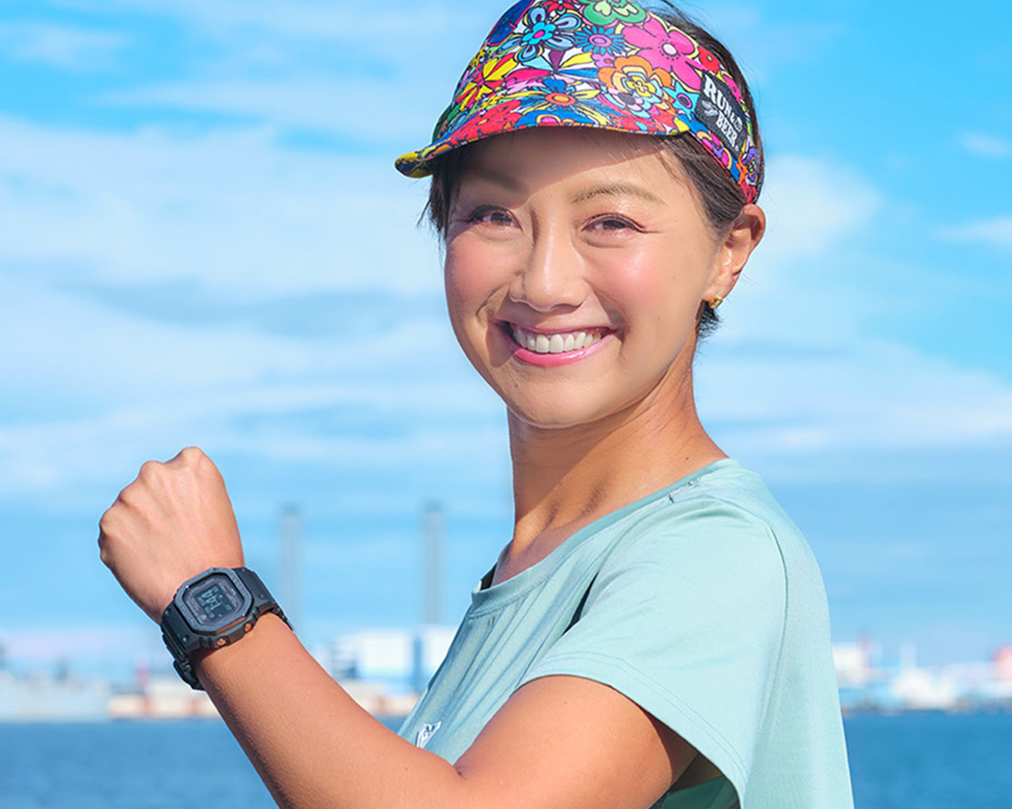 新品!2016熊本城マラソン限定品！ CASIO G-SHOCK 福島和可菜さんが横浜マラソンで着用。ランナーが身につけたい〈G