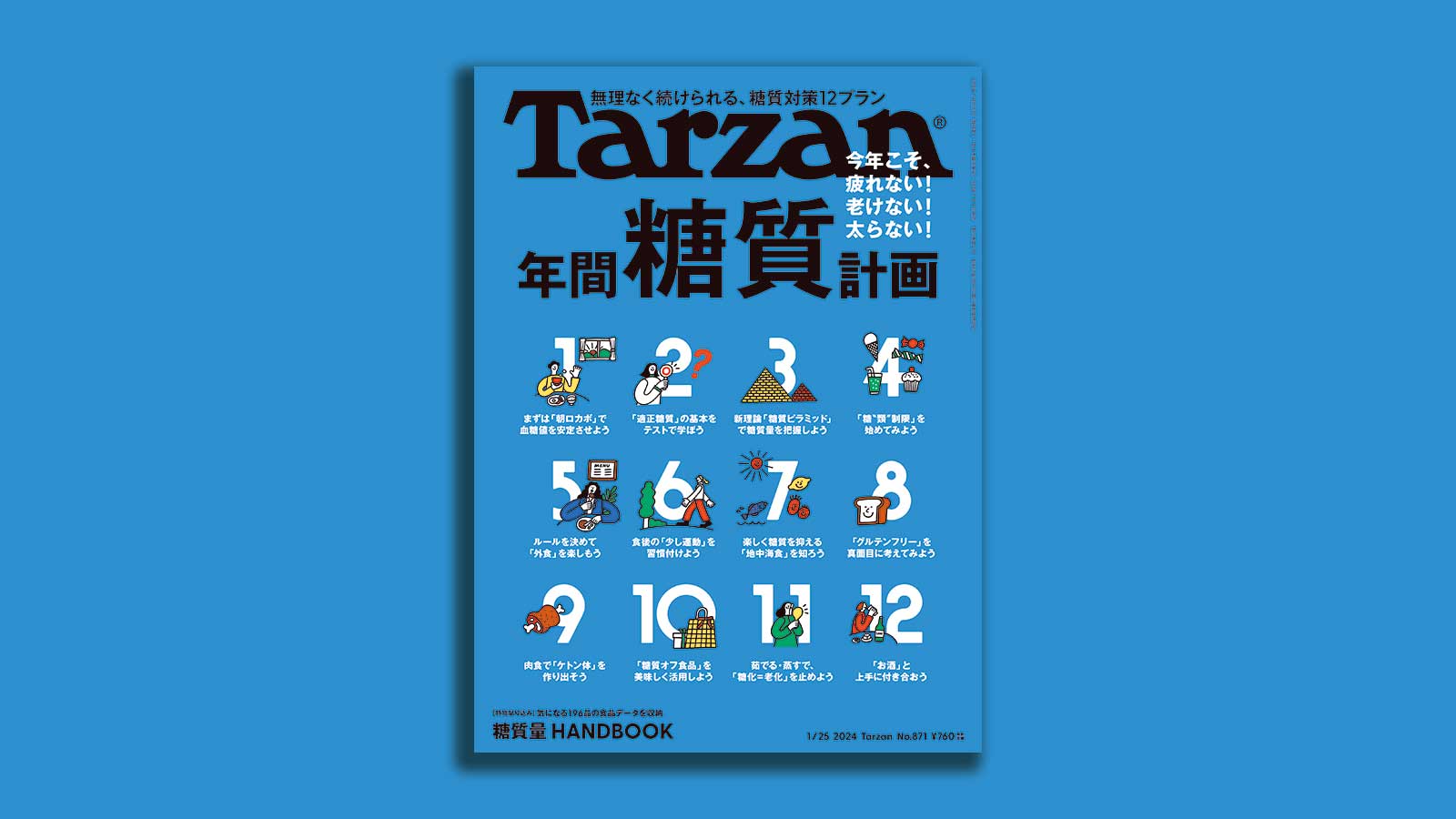 雑誌Tarzan／ターザン871号「年間糖質計画」特集