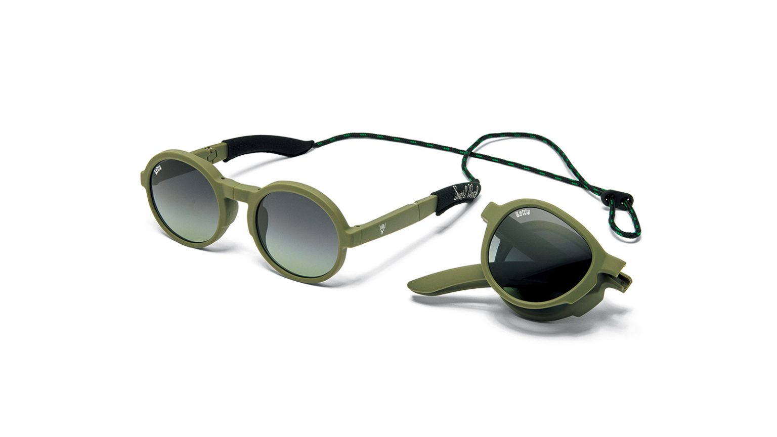 サングラスさん2 SUNKAK ( サンカク ) TYPE 2 MATT BLACK POLARIZED LENS SUNGLASSES