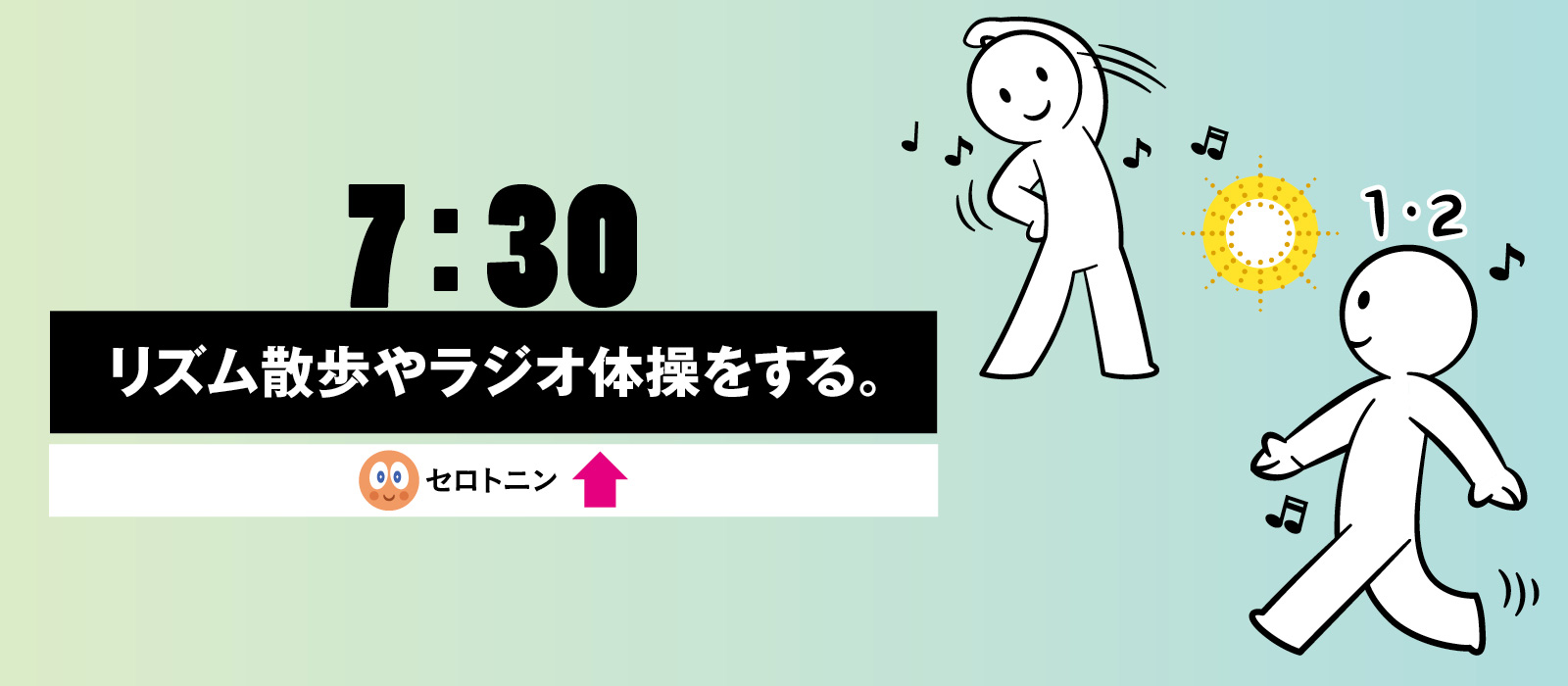 リズミカルな運動で体内時計をリセット