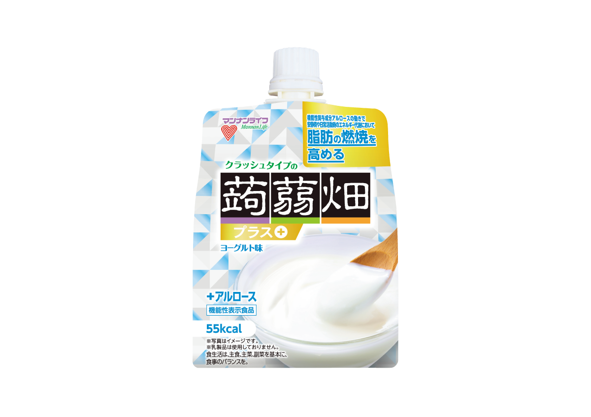 クラッシュタイプの蒟蒻畑プラス　ヨーグルト味