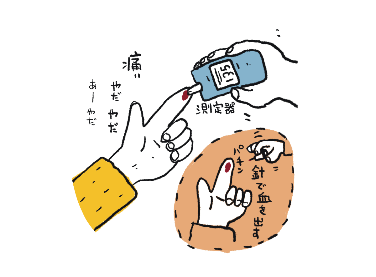 入院生活　血糖値の検査