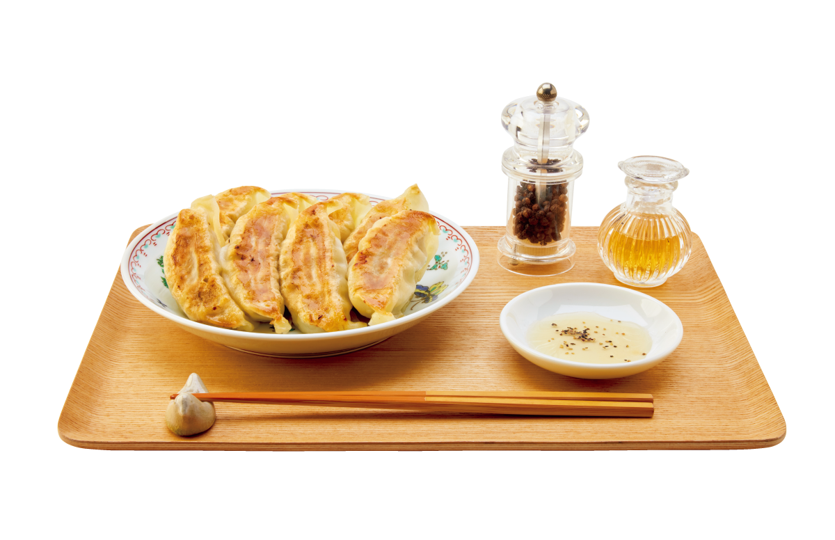 9位餃子には酢・コショウをつけて