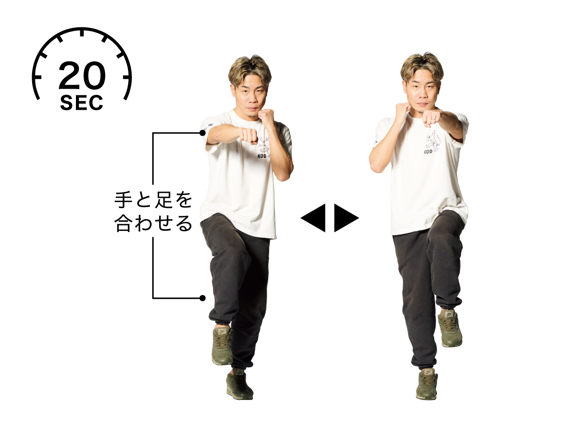 足踏みワン・ツー