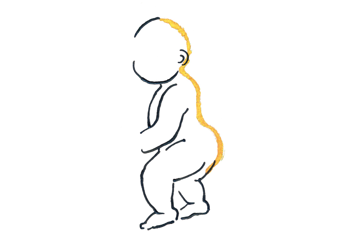 つかまり立ちの頃の赤ちゃん