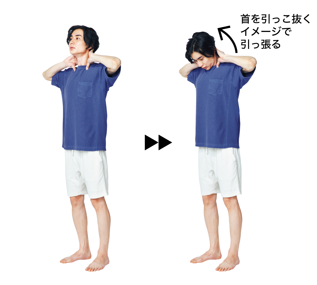 首を動かす