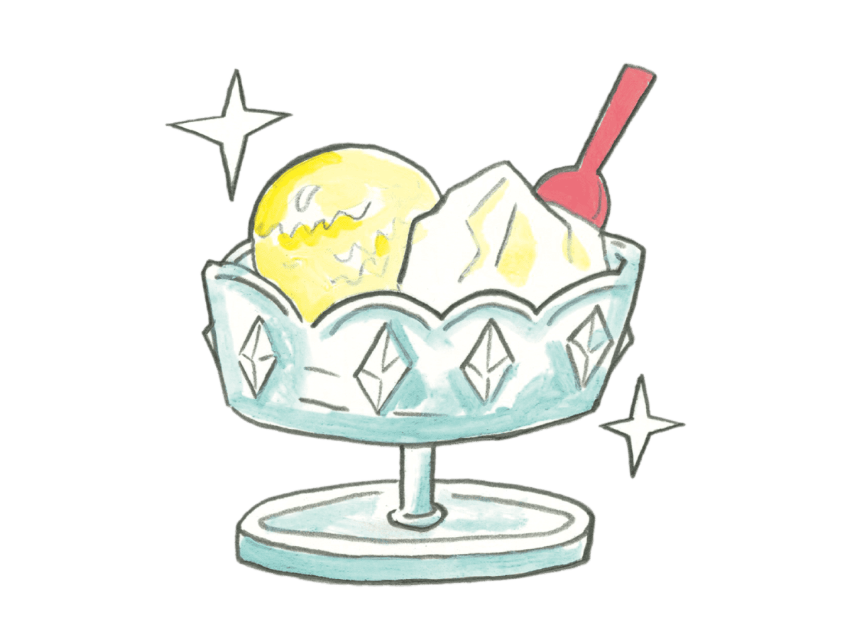 アイスとヨーグルトのハーフ&ハーフ