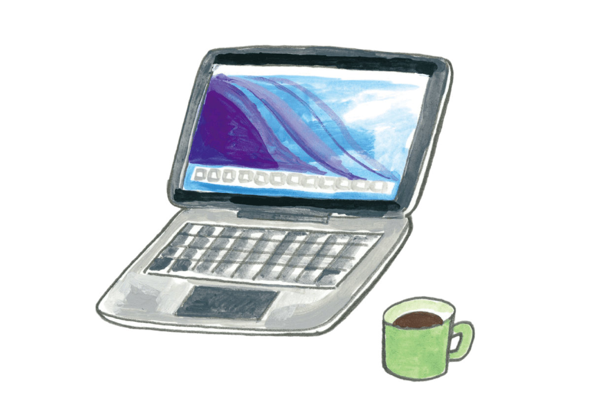 仕事でのPC作業も1枚のカードとなる