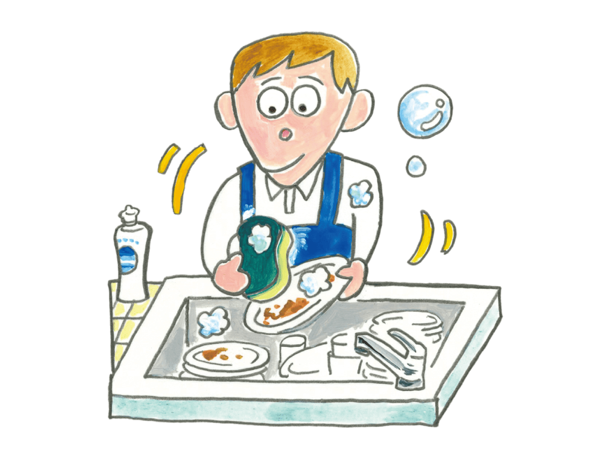 食洗機を封印して自力で皿を洗う
