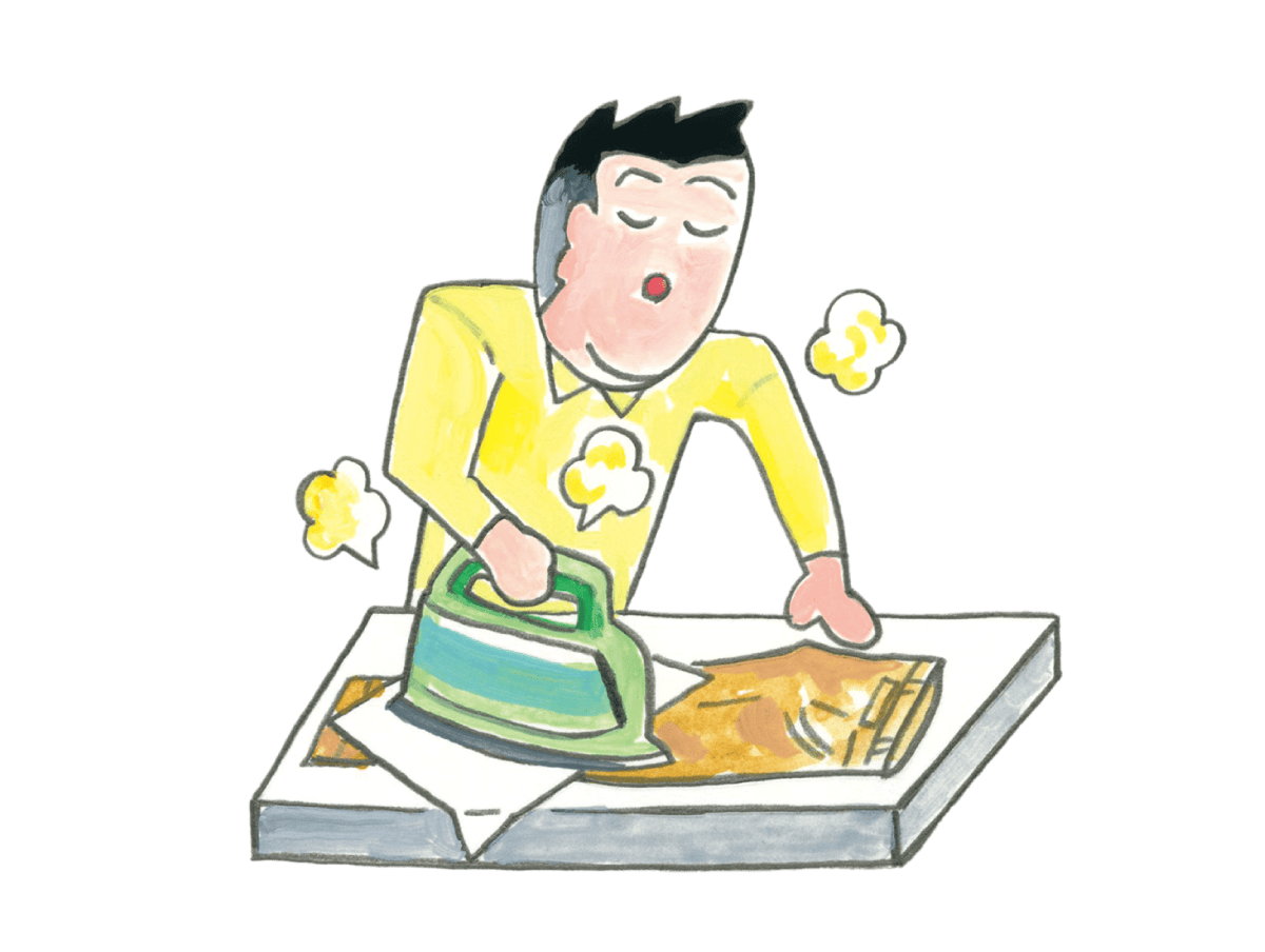 シワを伸ばしながらエネルギーを消費