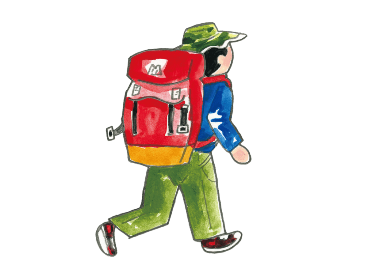 懐かしいバックパックを背負ってちょっと歩く