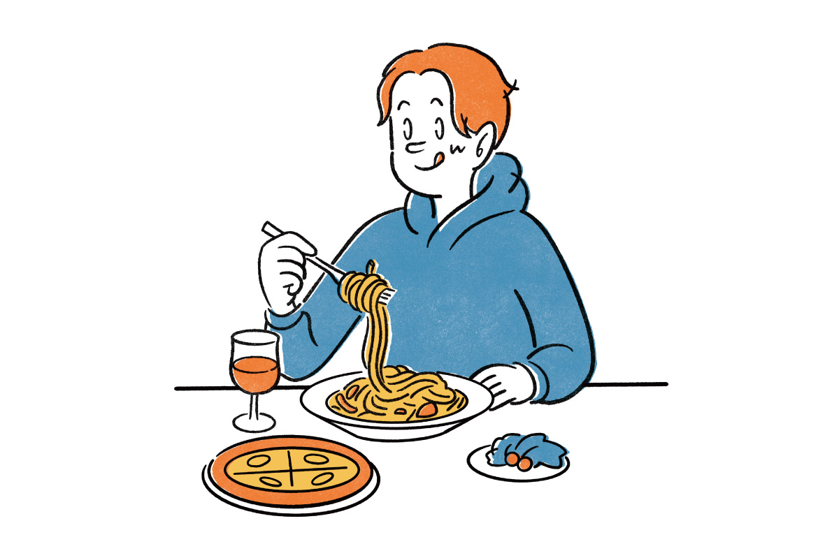 イタリアンでのオイルファースト