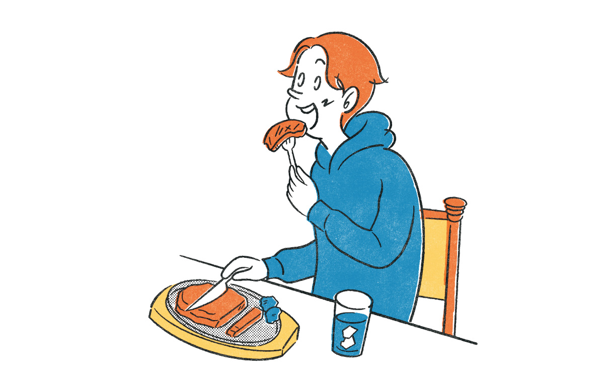 ステーキ店でのオイルファースト
