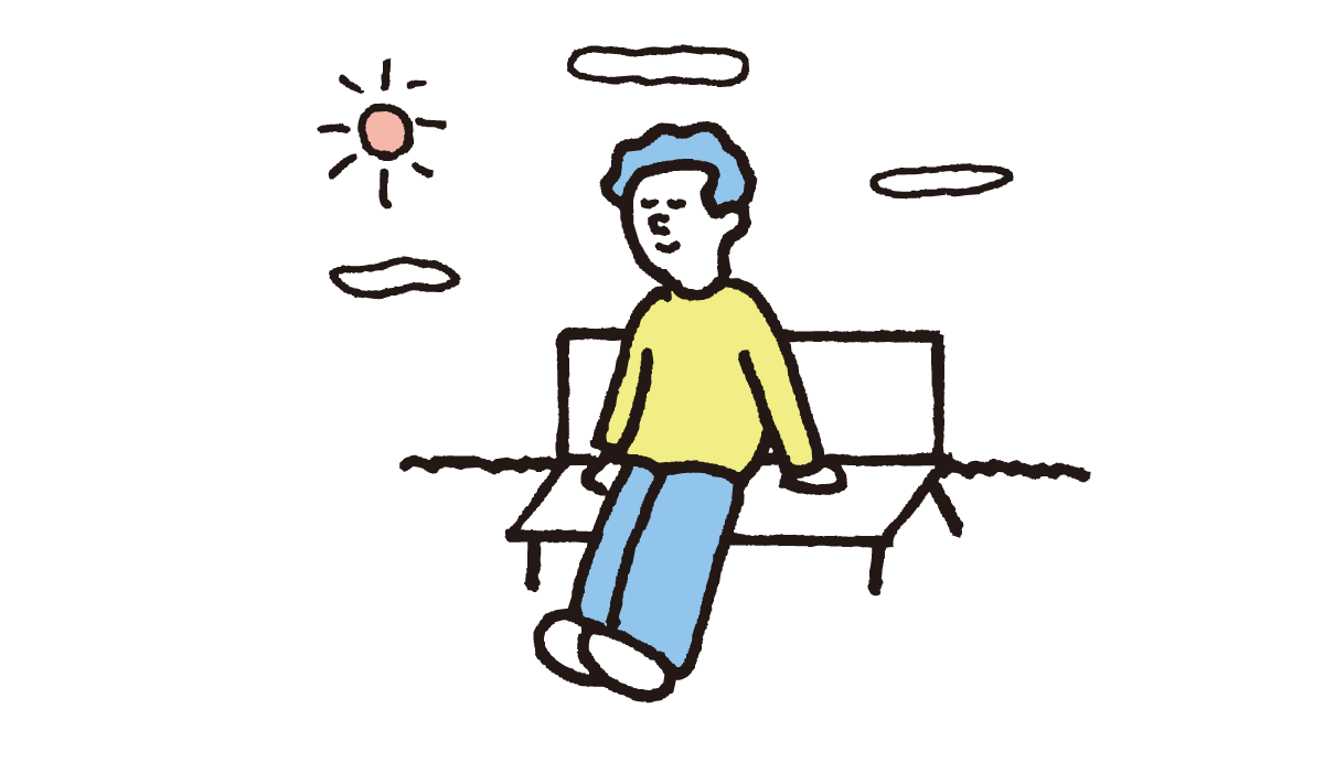 青空の下で30分