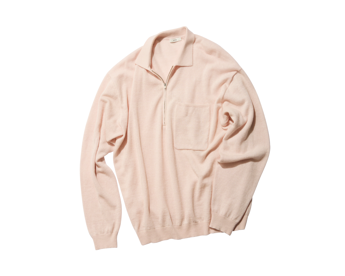 暑さにも涼しさにも対応。〈ATON〉のハーフジップシャツ。