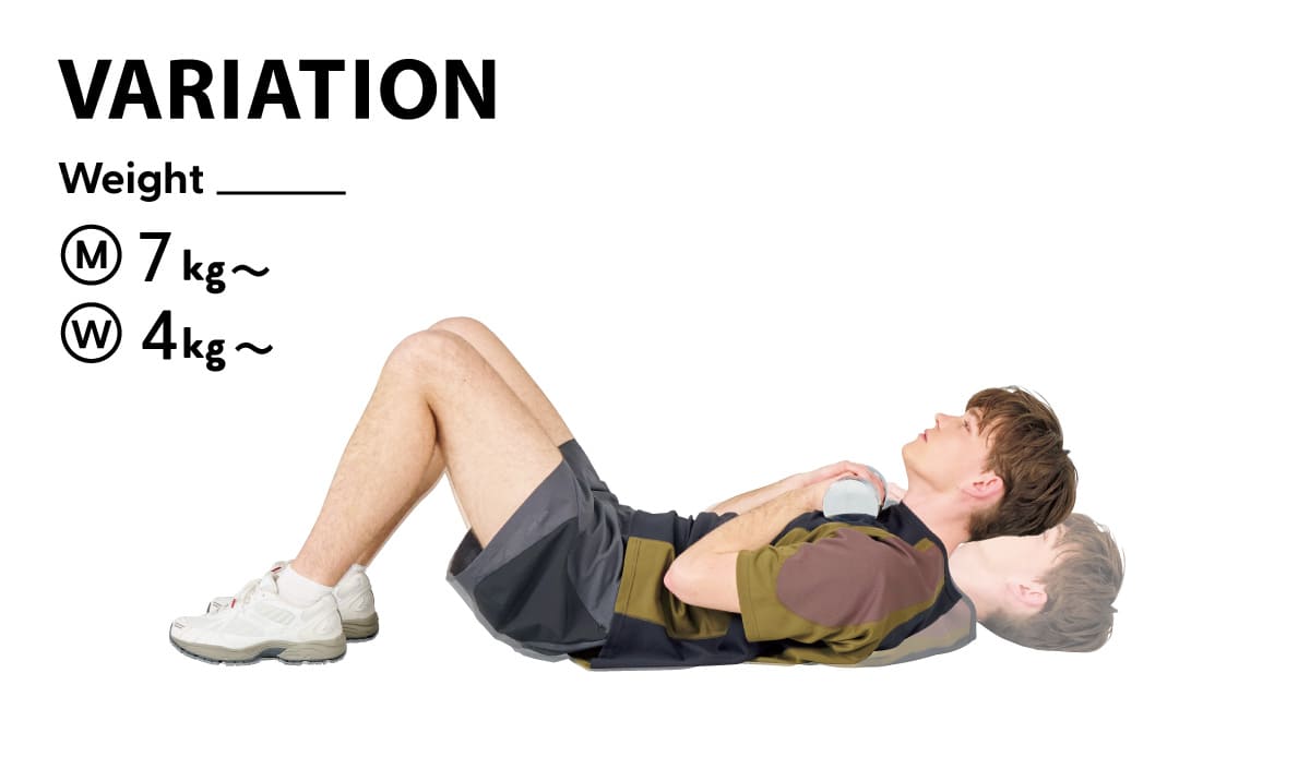 ダンベルオンザチェスト・シットアップ