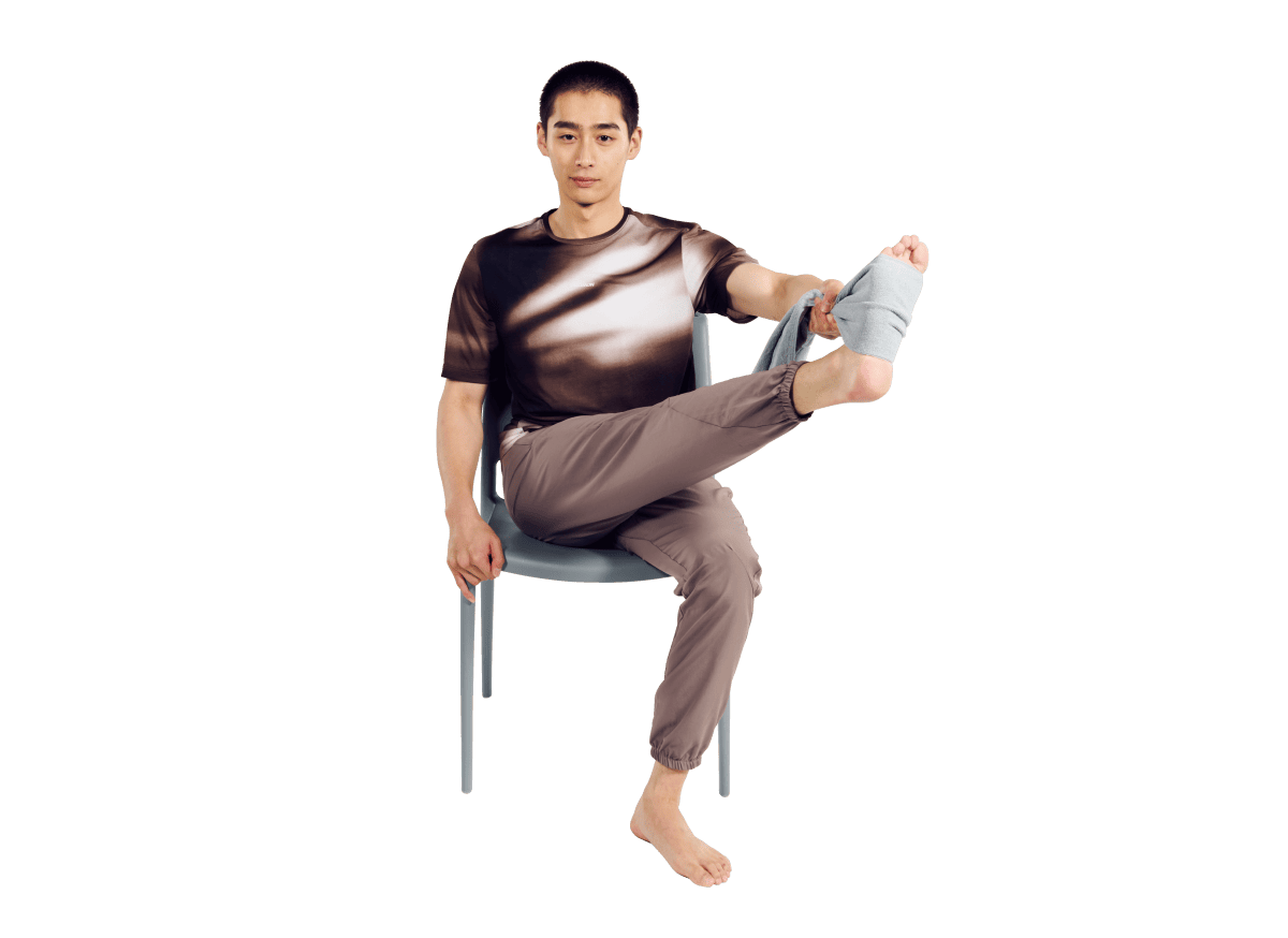 ハムストリングス静ストレッチ2簡単バージョン