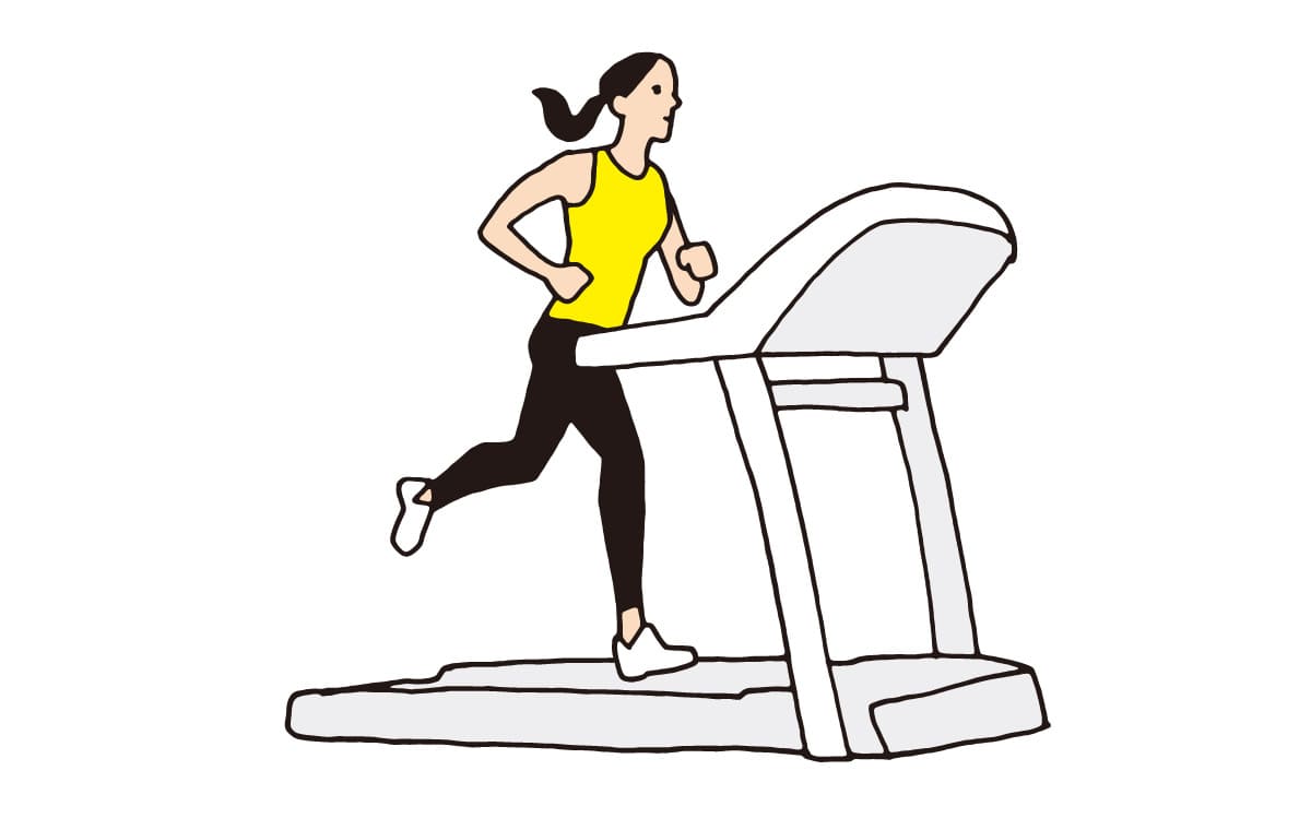 トレッドミルでジョギング