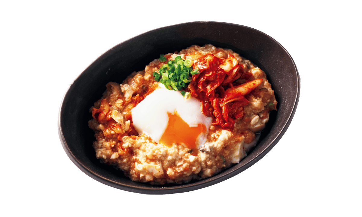 オートミール×発酵食品【キムチ】｜レンチンキムチ雑炊