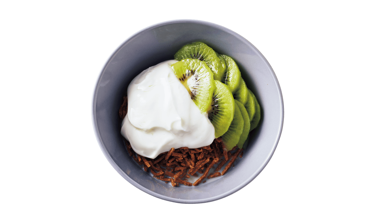 オールブランシリアル×発酵食品【ヨーグルト】｜キウイヨーグルト