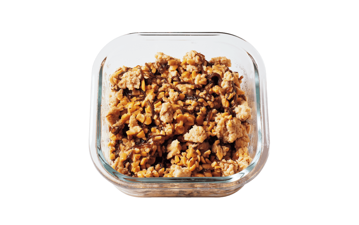 もずく（50g）×発酵食品納豆【食物繊維0.8g】｜もずく納豆炒め