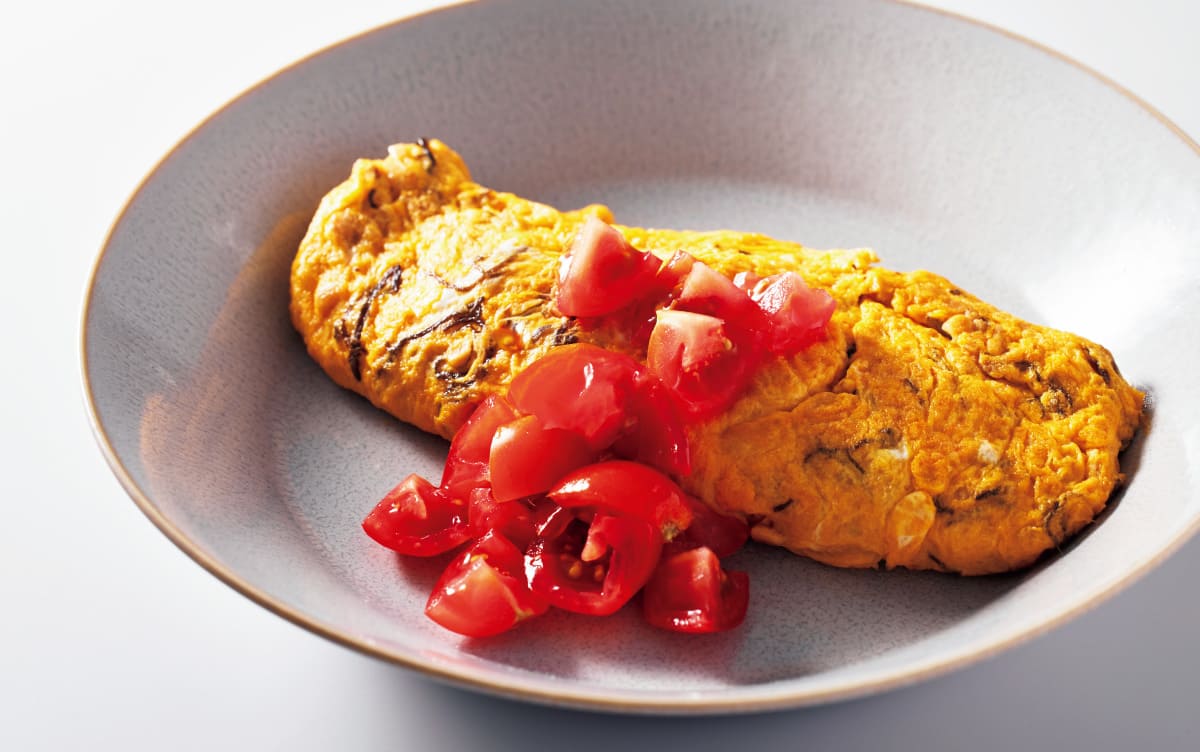 もずく納豆卵とじ