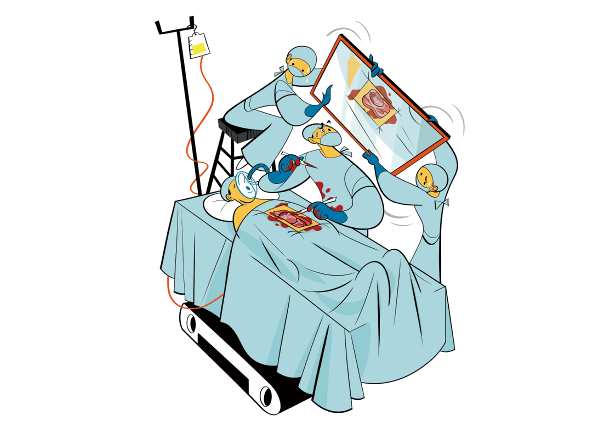 内臓逆位の緊急手術