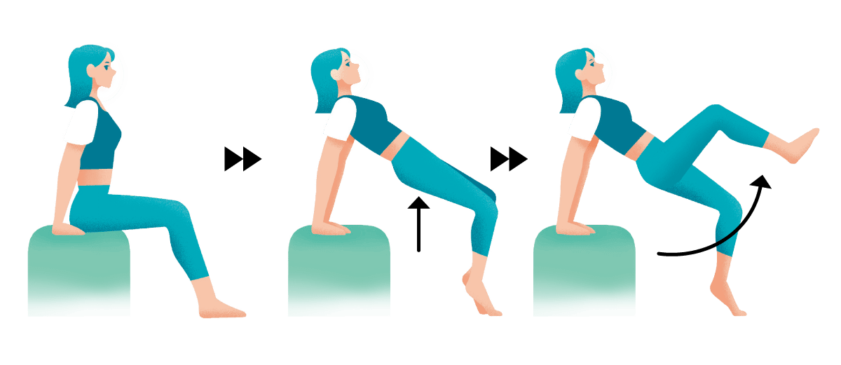 リバースプランクオンベッド