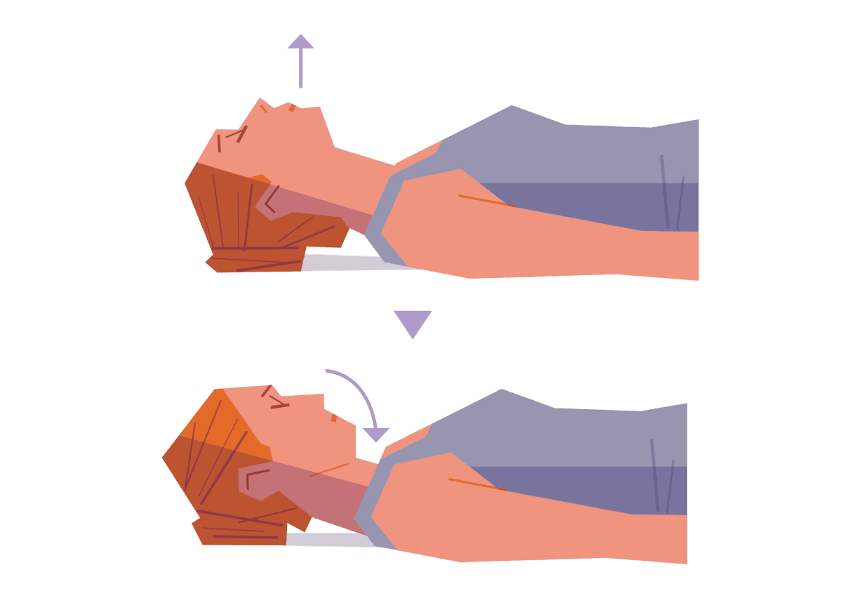 後頭部押し付け