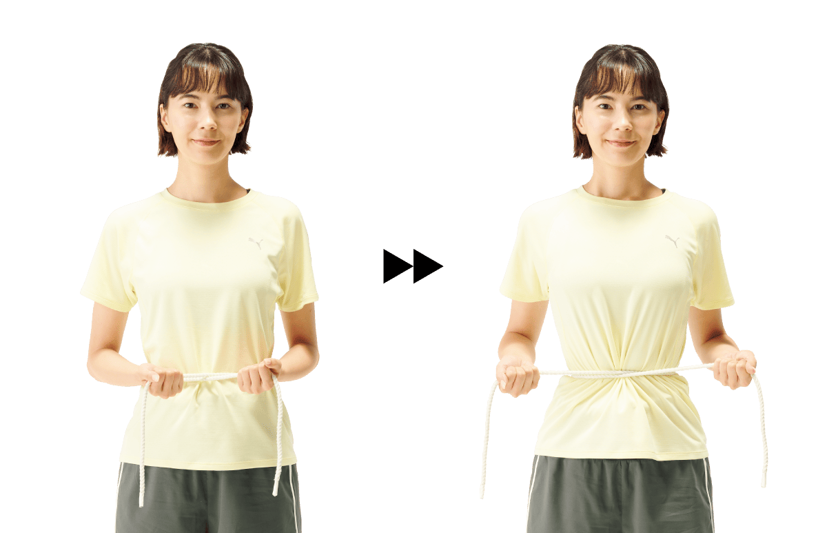 インナーユニット｜ウェストを6cm引き絞る動き