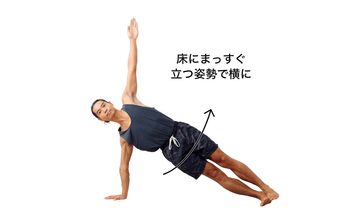 横向きの板のポーズ