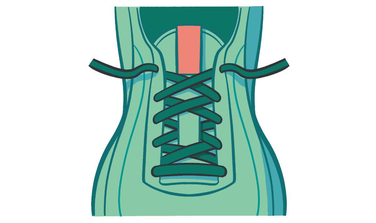 平紐のシューズイラスト