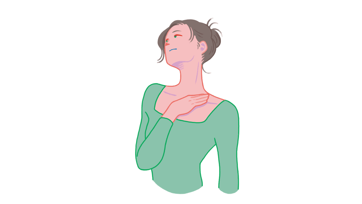 胸鎖乳突筋や咬筋群をほぐす