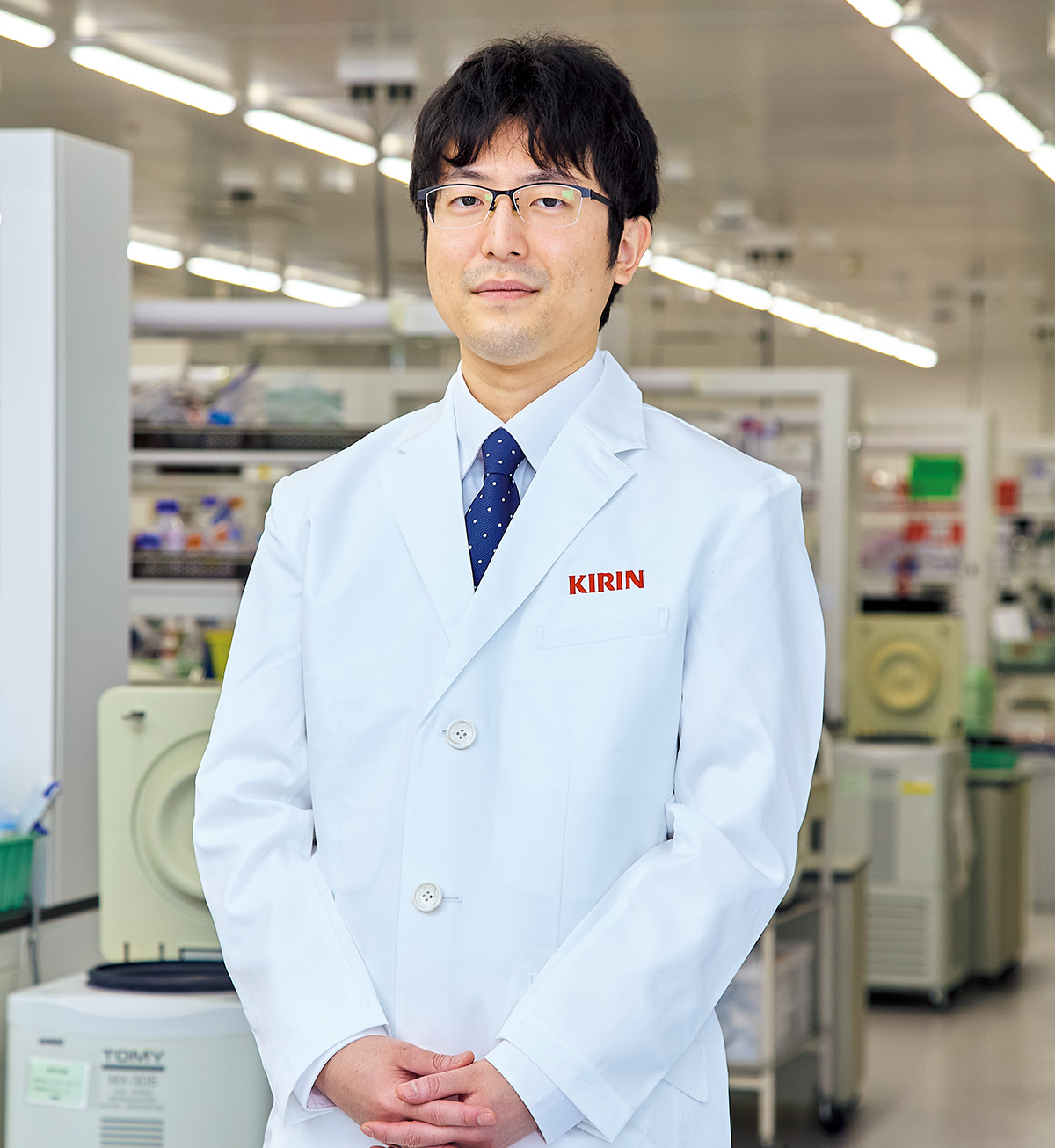 《オルニチンPRO》の開発を担当したキリンの研究者、森安一樹さん。