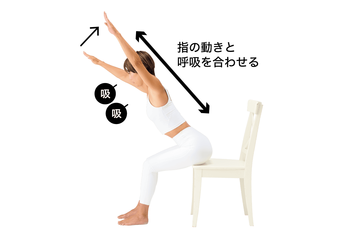 スイミング（腕を交互に４回動かす×10セット）