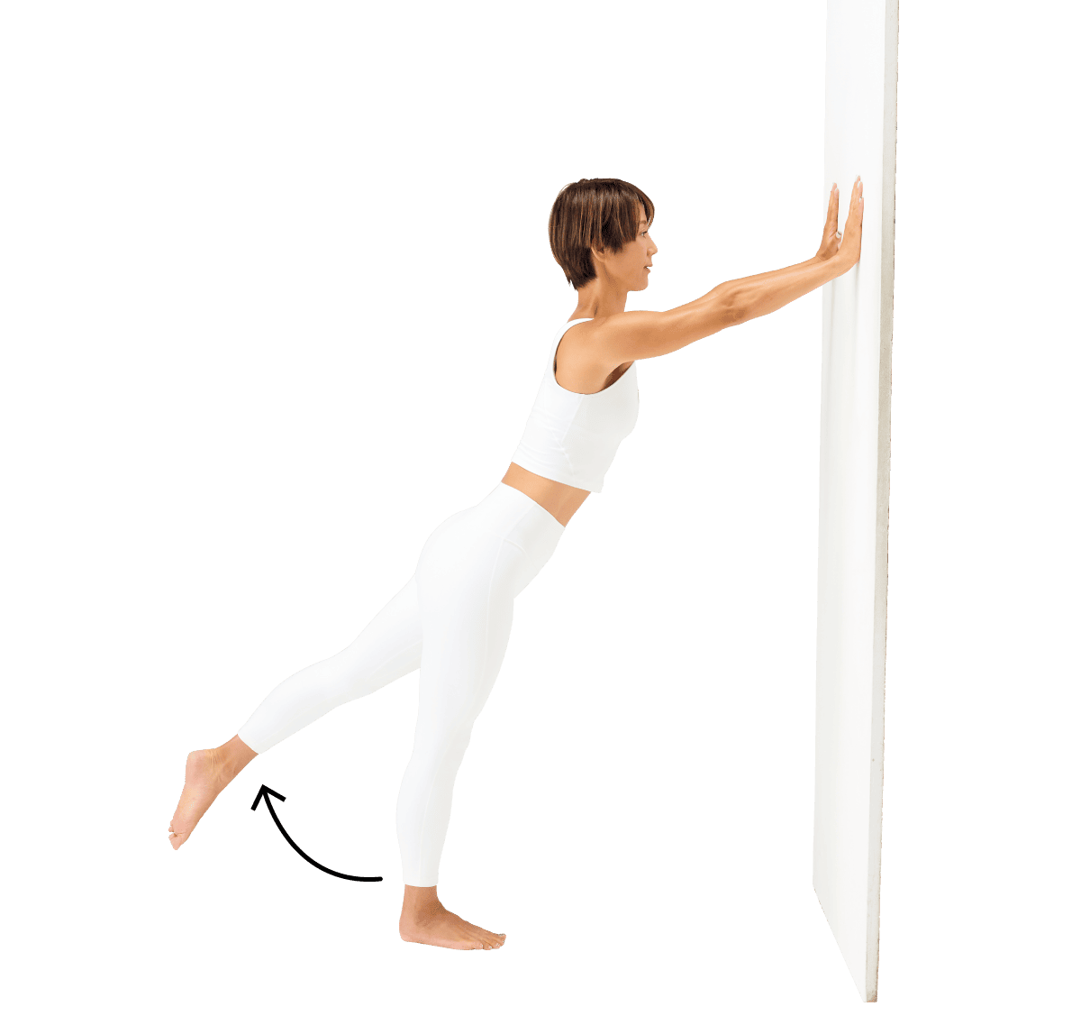 ウォールプランク（脚を交互に上げる×８〜10セット）