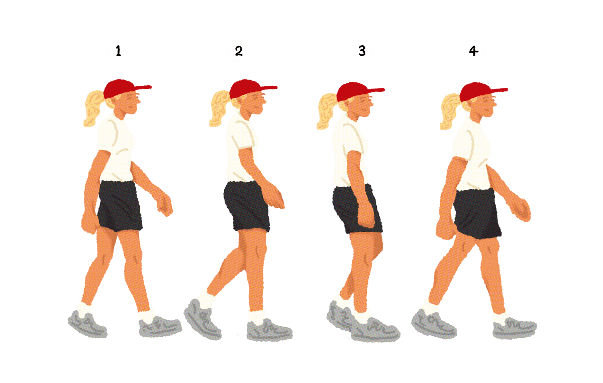 歩き方のイラスト