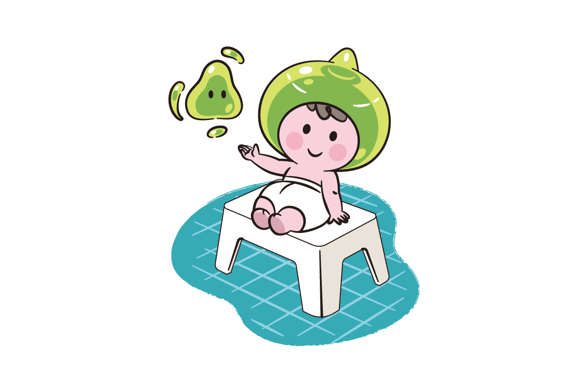 硫酸塩泉｜賢さを秘めた永遠のベビーフェイスイラスト